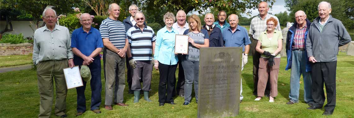 The Churchyard Group celebrate Kings Bromley winning the Best Kept Village Award